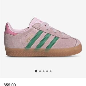 Adidas Kids Gazelle Pink and Green Shoes